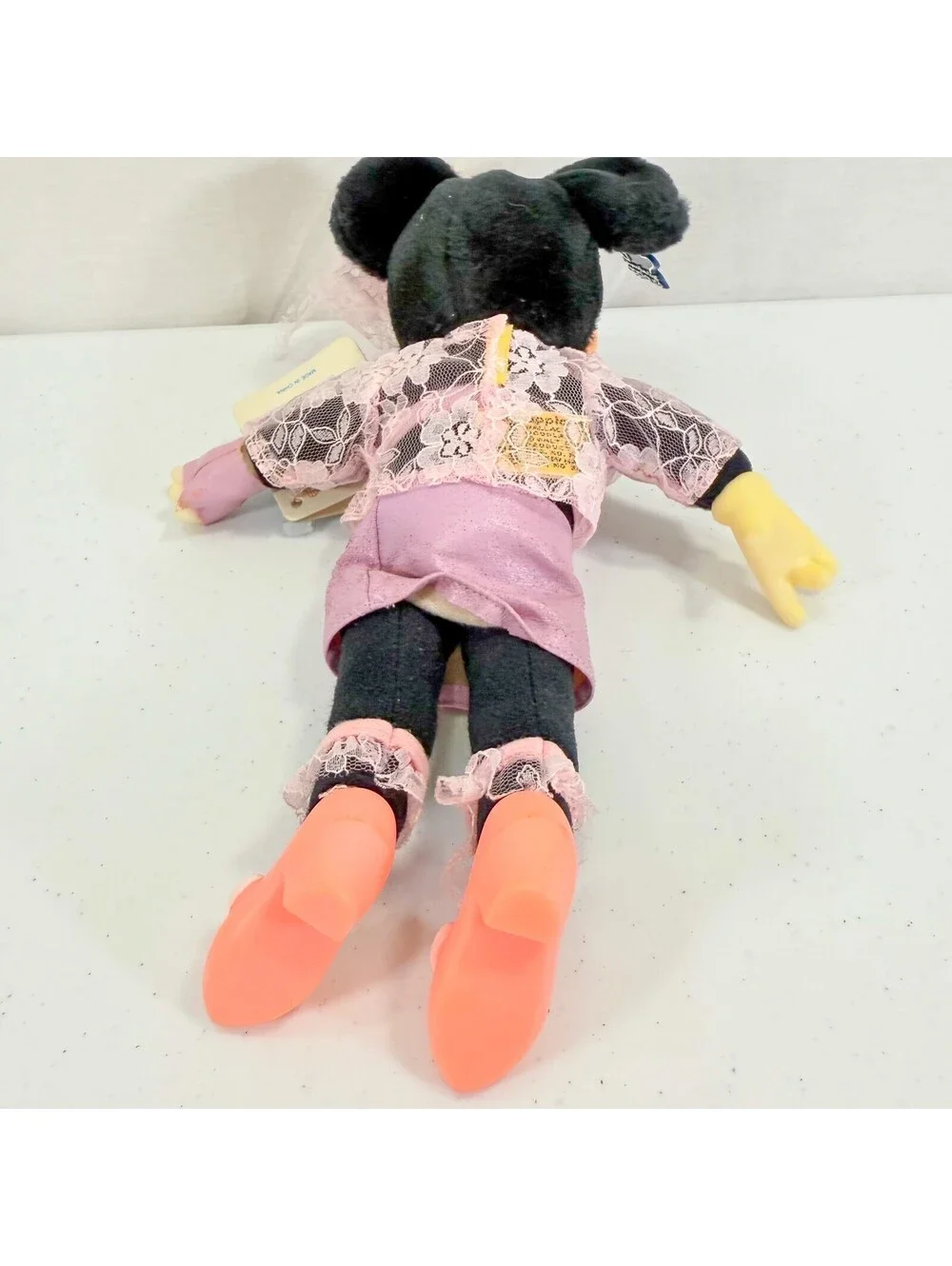 1986 Disney Totally Minnie Doll Applause #8534 Vinyl Head RARE MINI SKIRT & LACE